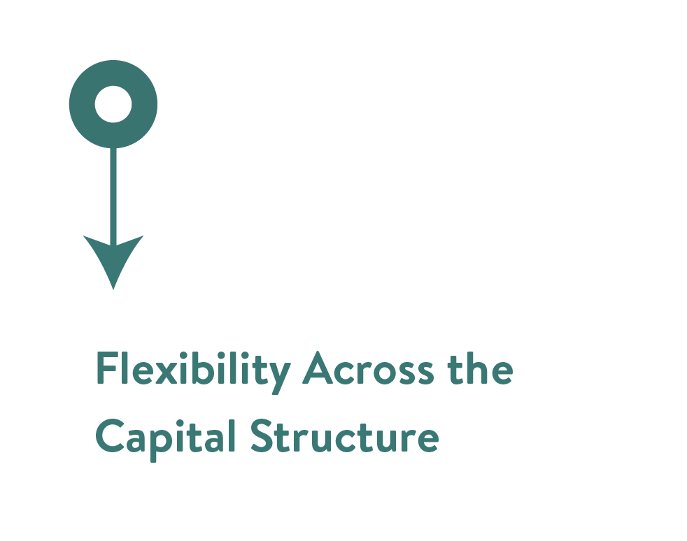 Flexibility across the capital structure